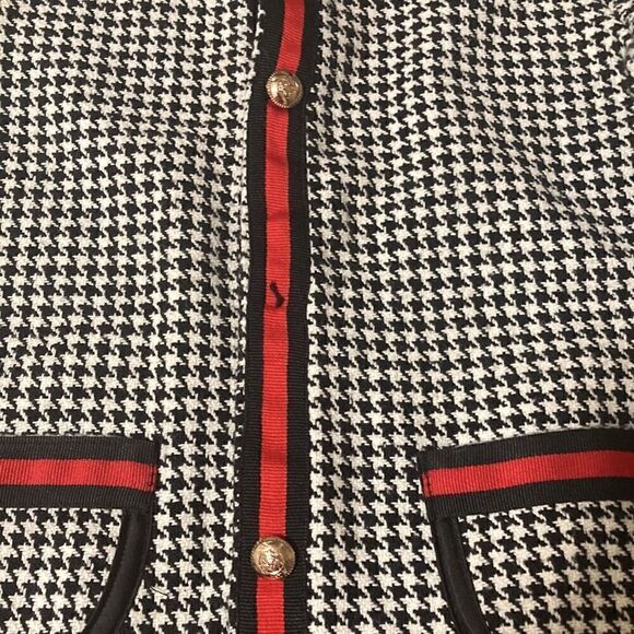 Bonnie’s Gift Girls Houndstooth Wool Blend Cardigan Style Jacket. Size 10. - Picture 6 of 8